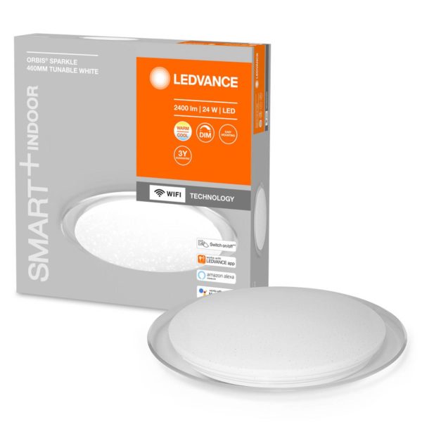 LEDVANCE SMART+ WiFi Orbis Sparkle, CCT, Ø 46 cm LEDVANCE SMART+