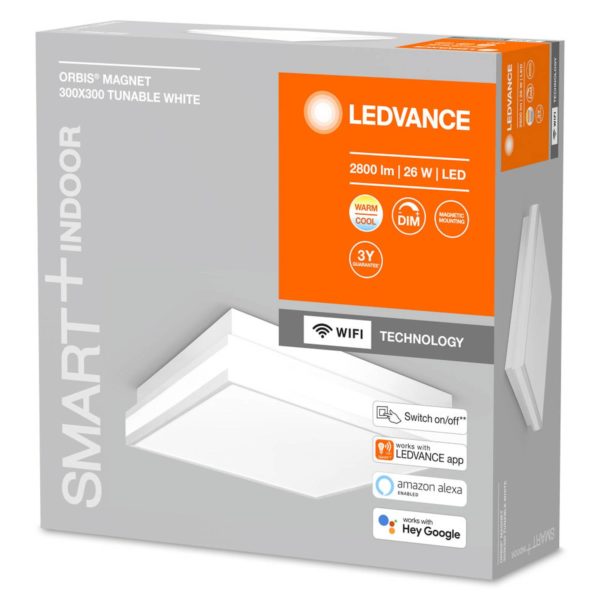 LEDVANCE SMART+ WiFi Orbis Magnet blanc, 30x30cm LEDVANCE SMART+