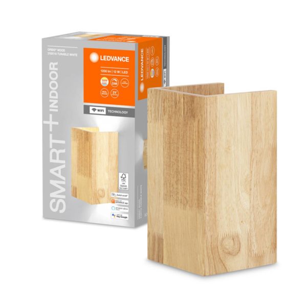 LEDVANCE SMART+ WiFi Orbis Wall Wood, 21 x 11 cm LEDVANCE SMART+