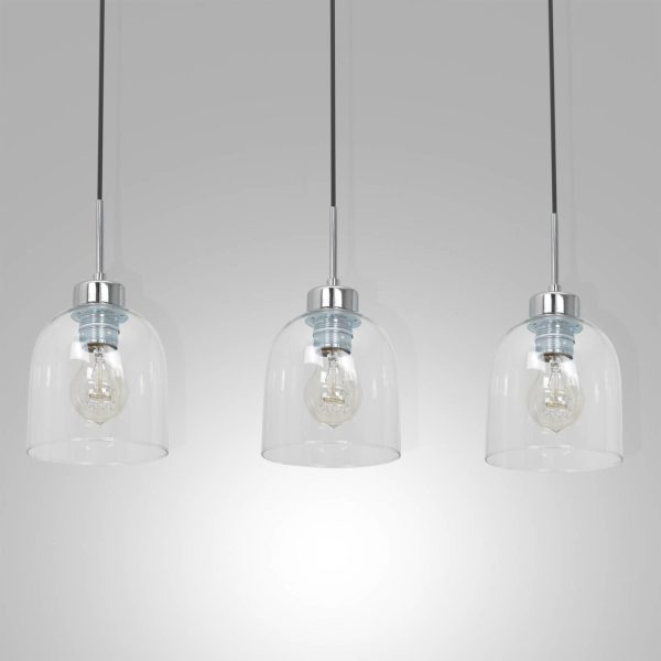 Luminex Suspension Fill claire/chromée, 3 lampes, linéaire Luminex