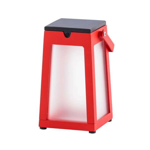 Les Jardins Lanterne solaire LED Tinka portable, rouge Les Jardins