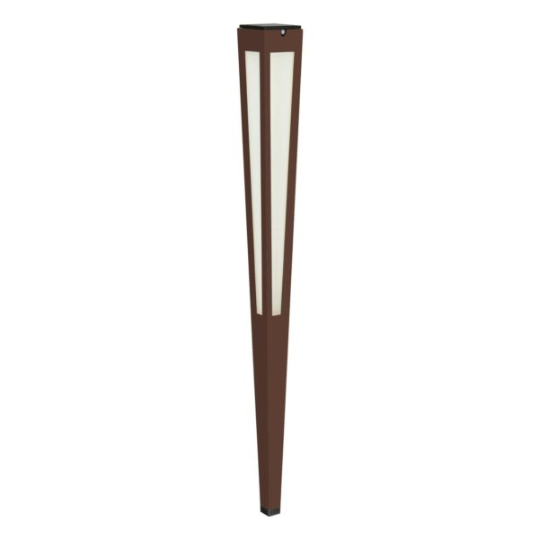 Les Jardins Torche solaire LED Tinka capteur, 120 cm, corten Les Jardins