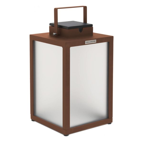 Les Jardins Lanterne solaire LED Tradition, corten, hauteur 40 cm Les Jardins