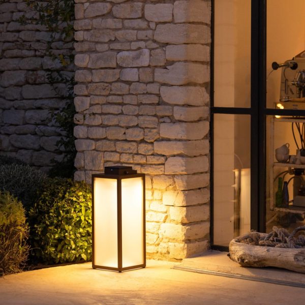 Les Jardins Lanterne solaire LED Tradition, corten, hauteur 65 cm Les Jardins