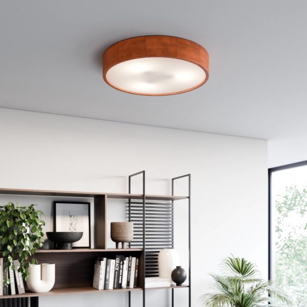 Envostar Kerio plafonnier, Ø 47 cm, pin rustique Envostar