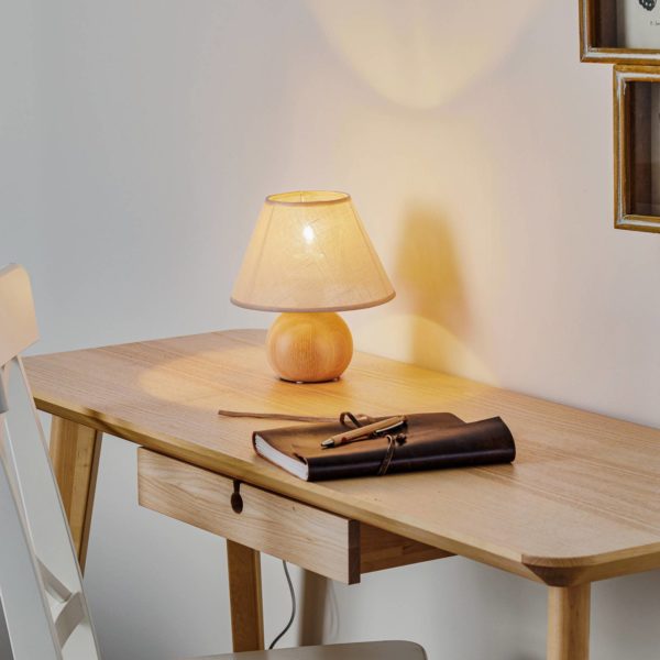 Envostar Gill lampe de table, bois naturel/beige Envostar