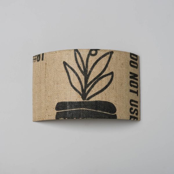 lumbono Applique N°87 grains de café, sachet toile de jute lumbono