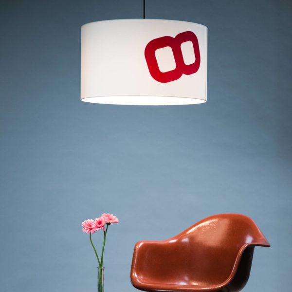 lumbono Suspension Port d'attache en Segel 60cm blanc/rouge lumbono