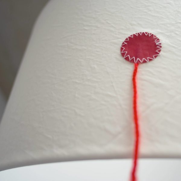 lumbono Suspension Bateau en toile blanc/rouge lumbono