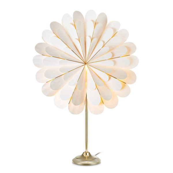 Markslöjd Étoile déco Marigold lampe à poser, blanche/laiton Markslöjd