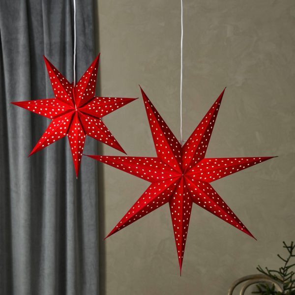Markslöjd Blink, étoile à suspendre LED, aspect velours Ø 45cm rouge Markslöjd