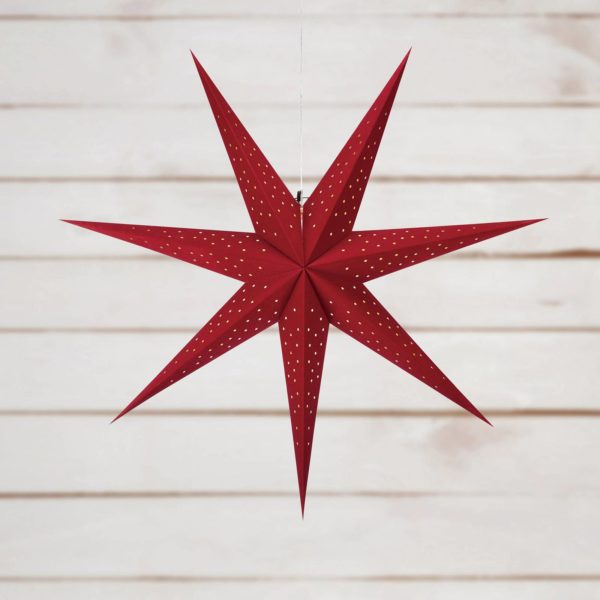 Markslöjd Blink, étoile à suspendre LED, aspect velours Ø 75cm rouge Markslöjd