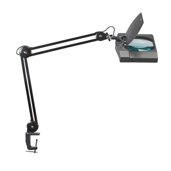 Lampe à loupe LED MAULvitrum avec pince, noire Maul