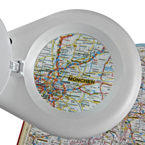 Lampe à loupe LED MAULviso avec pince, blanche Maul