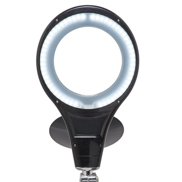 Lampe à loupe LED MAULmakro, socle, noir Maul
