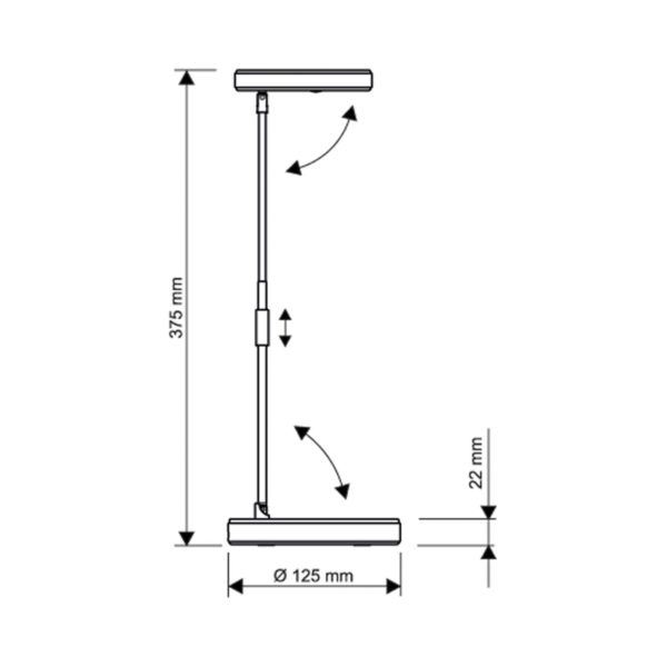 Lampe de table LED MAULpuck, bras télescopique, blanc Maul