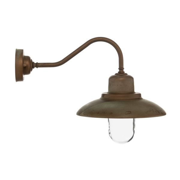 Moretti Luce Applique d’extérieur Patio, laiton-cuivré vieilli Moretti Luce