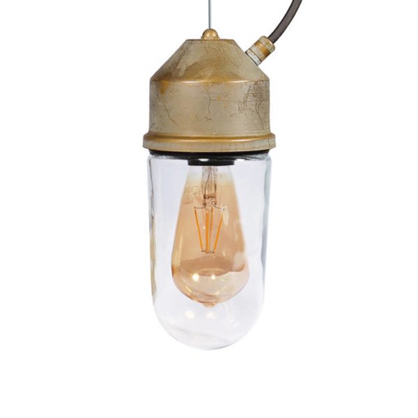 Moretti Luce Suspension 1951N laiton ancien, verre droit transp Moretti Luce