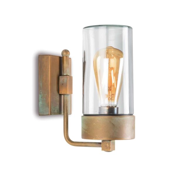 Moretti Luce Applique ext. Silindar 3390, laiton ancien/transp. Moretti Luce