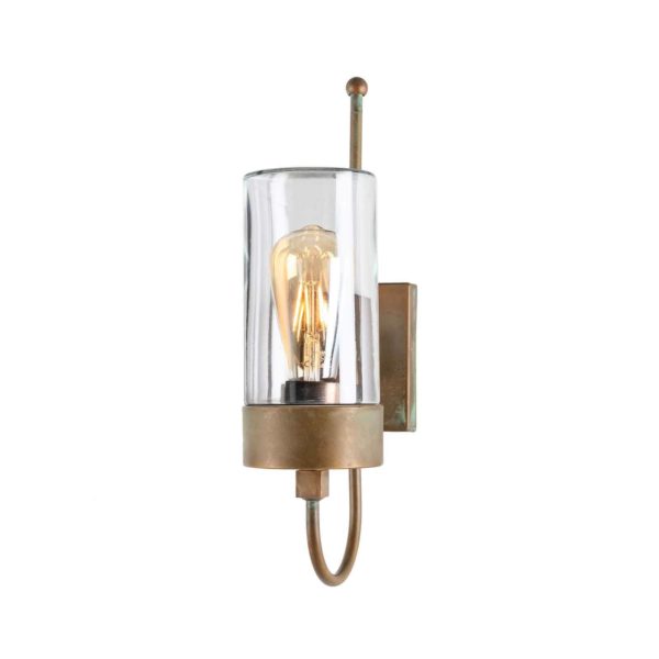 Moretti Luce Applique ext. Silindar 3356, laiton ancien/transp. Moretti Luce