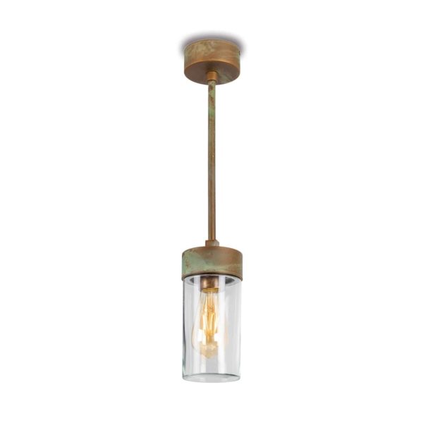 Moretti Luce Suspension Silindar 3358, laiton ancien/transp. Moretti Luce