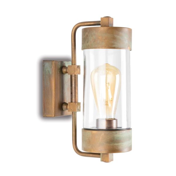 Moretti Luce Applique ext. Silindar 3389, laiton ancien/transp. Moretti Luce