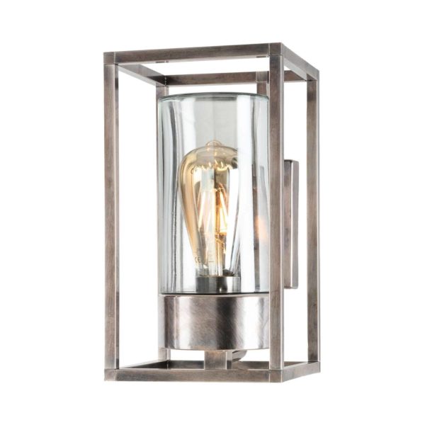 Moretti Luce Applique d’ext. Cubic³ 3364 nickel ancien/transp. Moretti Luce