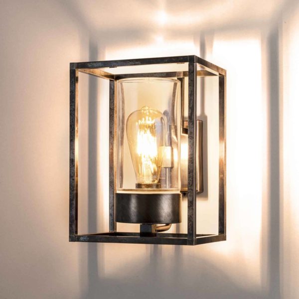 Moretti Luce Applique d’extérieur Cubic³ 3363 nickel antique/clair Moretti Luce
