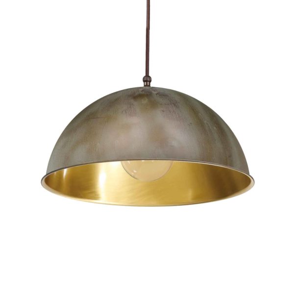 Moretti Luce Suspension Circle dorée/laiton ancien, Ø25 cm Moretti Luce