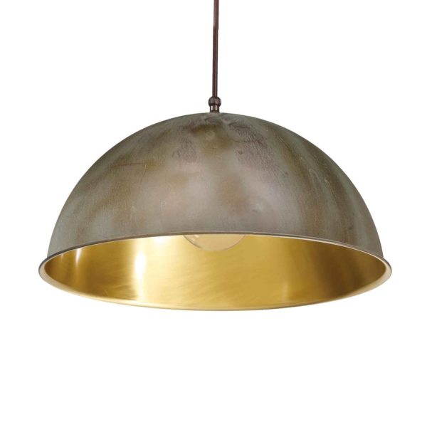 Moretti Luce Suspension Circle dorée/laiton ancien, Ø30 cm Moretti Luce