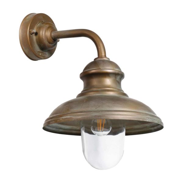 Moretti Luce Applique extérieur Mill 1595 laiton ancien/transp. Moretti Luce