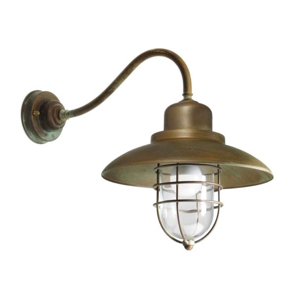 Moretti Luce Applique Patio Cage 3300 laiton ancien/transp. Moretti Luce
