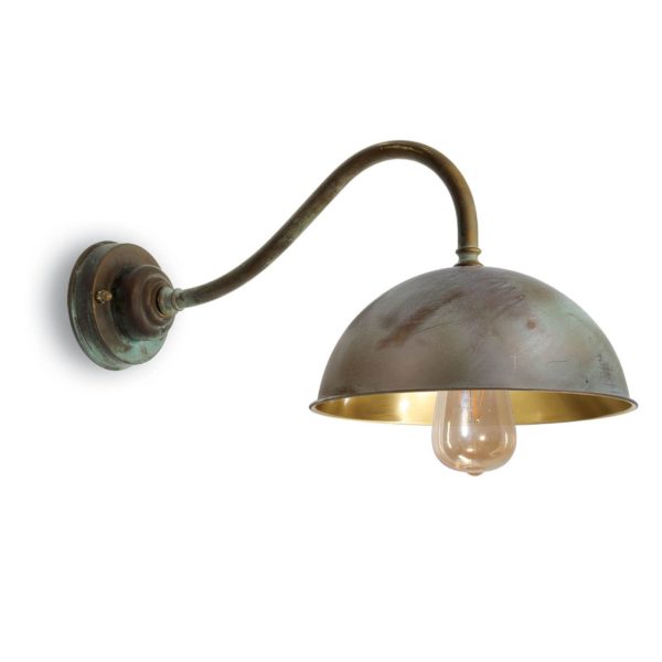 Moretti Luce Applique Circle laiton antique/poli prof. 49cm Moretti Luce