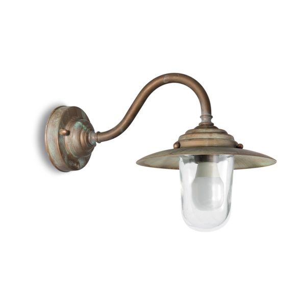 Moretti Luce Applique extérieur Chalet laiton ancien prof.38cm Moretti Luce
