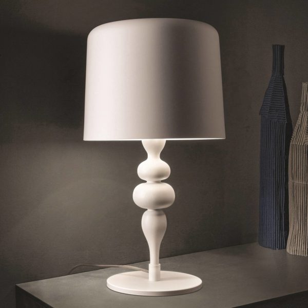 Masiero Lampe à poser Eva TL1 M, 53 cm, blanche mate Masiero