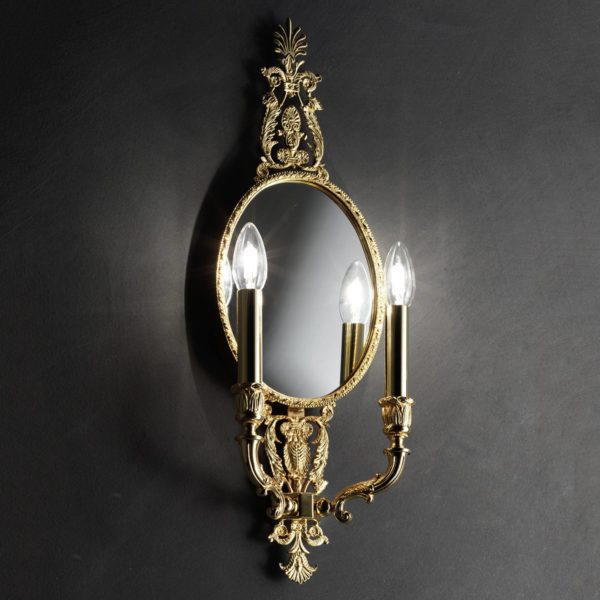 Masiero Applique Majesta à 2 lampes dotée d’un miroir Masiero