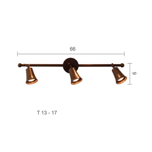 Menzel Pusta spot pour plafond, à 3 lampes Menzel