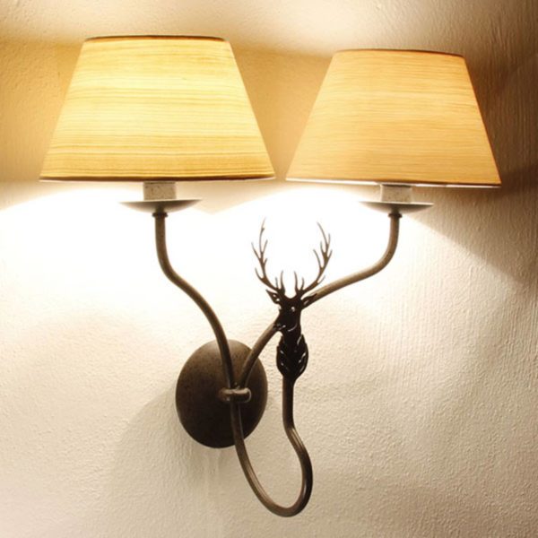 Menzel TH7362 applique à 2 lampes, motif de cerf Menzel
