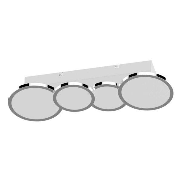 Lightme plafonnier LED Aqua, 4 lampes avec CCT LightMe