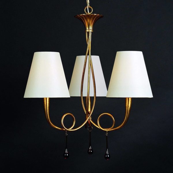 Mantra Iluminación Suspension en tissu Paola à 3 lampes Mantra Iluminación