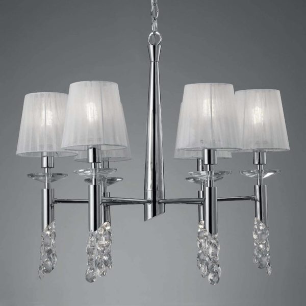 Mantra Iluminación Lustre avec cristaux Lilja, à 6 lampes Mantra Iluminación