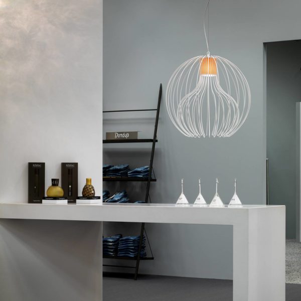 Modo Luce abat-jour pour Icaro Ball, coton, orange Modo Luce