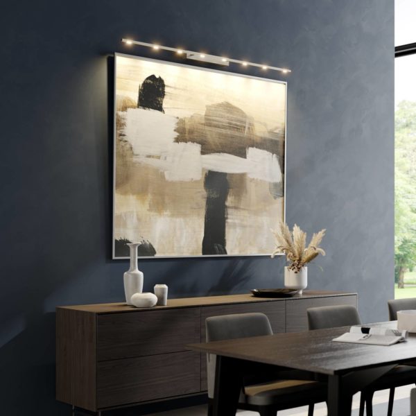 Quitani Applique pour tableau LED Tolu, nickel, largeur 160 cm quitani