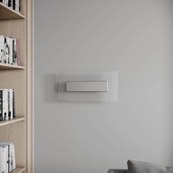 Quitani Applique murale LED Lole, aluminium, 59 x 29 cm, verre quitani