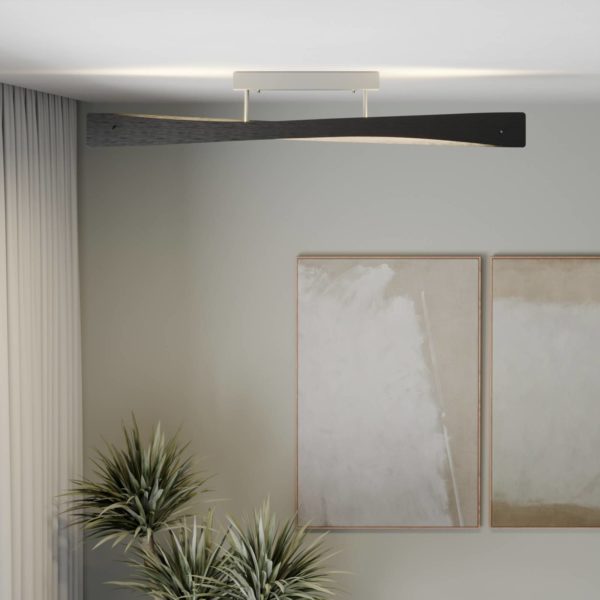 Quitani Plafonnier LED Lian, noir/alu quitani