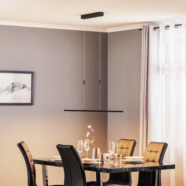 Quitani Suspension LED Tolu, noir, longueur 118 cm quitani