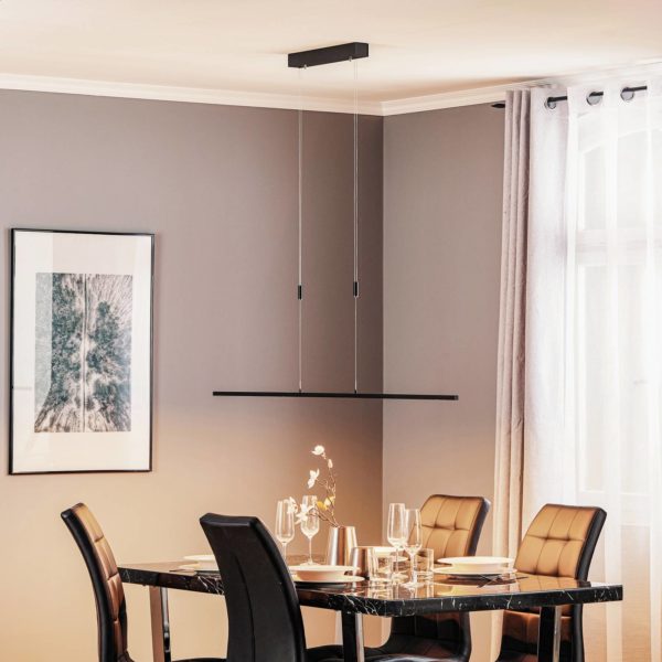Quitani Suspension LED Tolu, noir, longueur 138 cm quitani