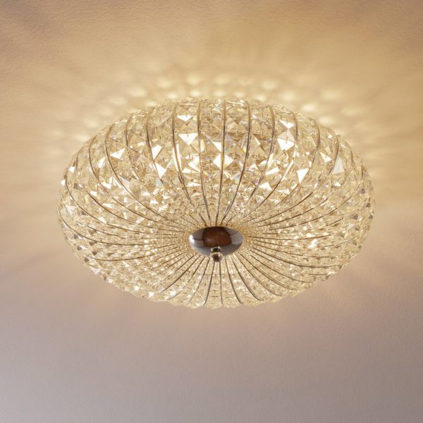 Maytoni Plafonnier Broche avec cristaux, Ø 49 cm Maytoni