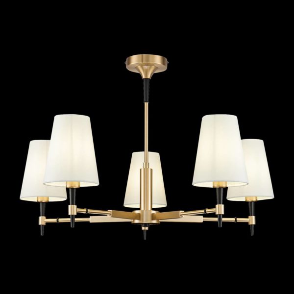 Maytoni Zaragoza lustre à 5 lampes abat-jour tissu Maytoni