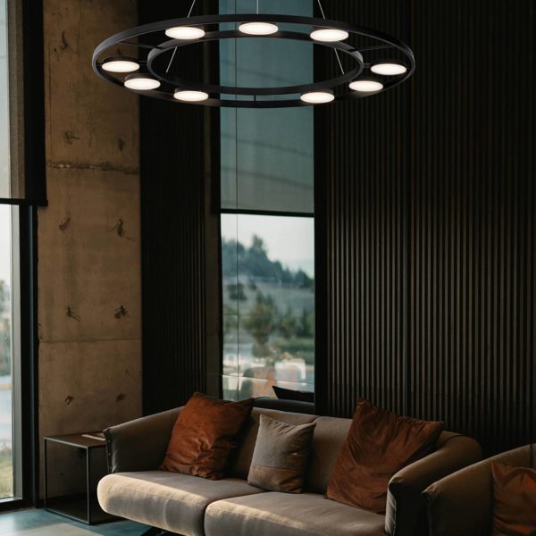 Maytoni Fad suspension LED abat-jour pivotant 80cm Maytoni